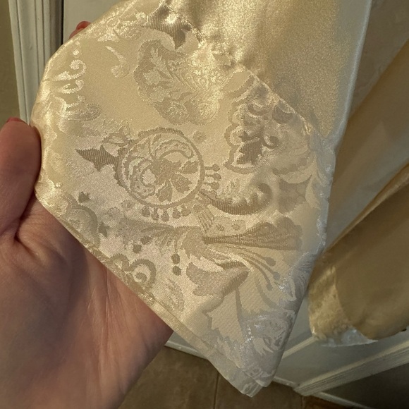 Vtg Victorias Secret Gold Label Cream Paisley Open Fit Robe One Size Kimono EUC - Picture 2 of 13